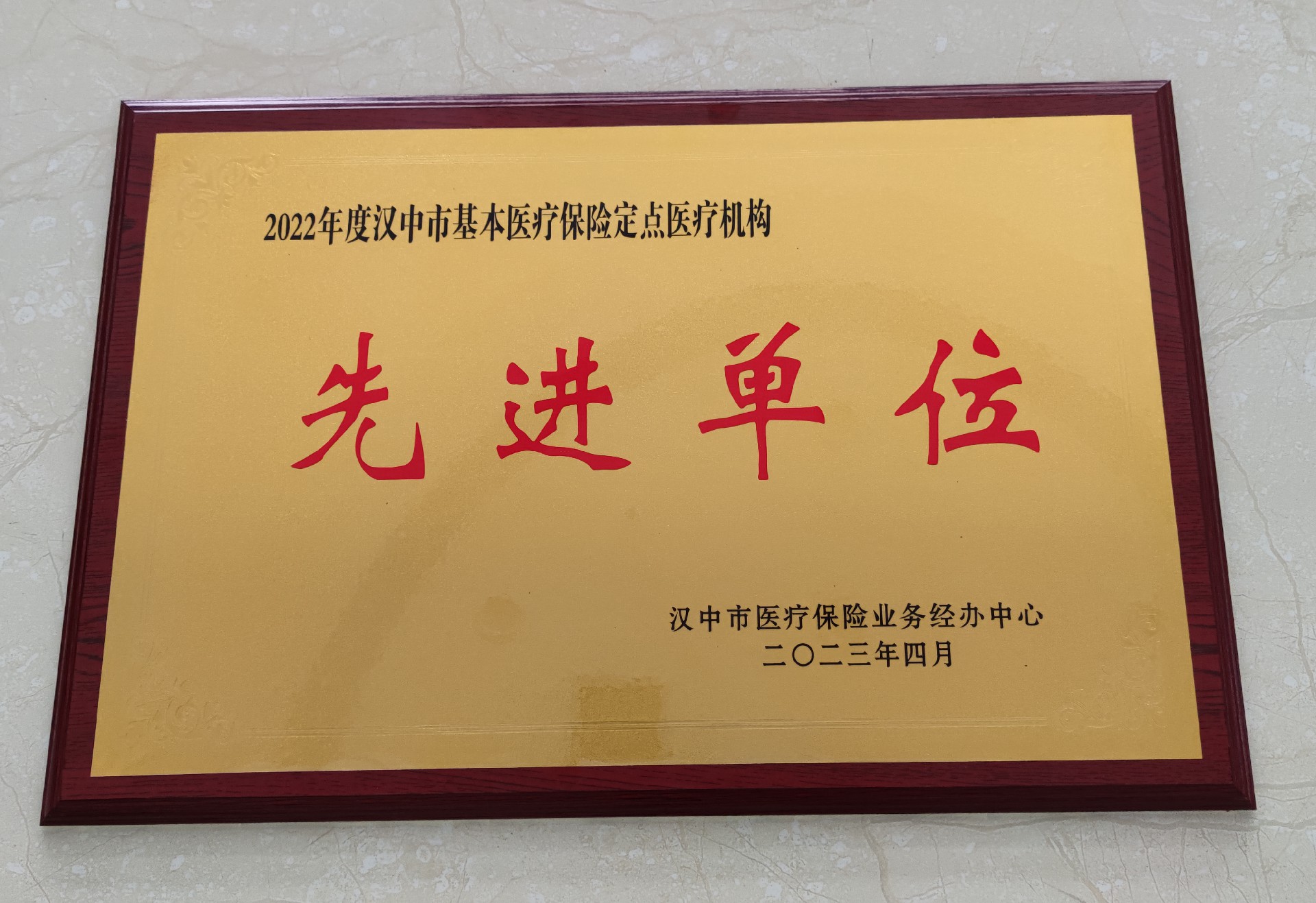 喜報：?熱烈祝賀漢中仲德醫(yī)院榮獲2022年度漢中市基本醫(yī)療保險定點醫(yī)療機構(gòu)先進(jìn)單位榮譽稱號！